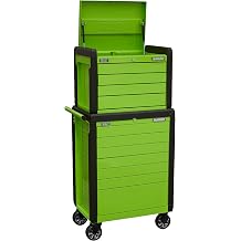 Sealey 11 Drawer Push-To-Open Topchest & Rollcab Combination/Tool Chest on Wheels - Green - APPDSTACKG