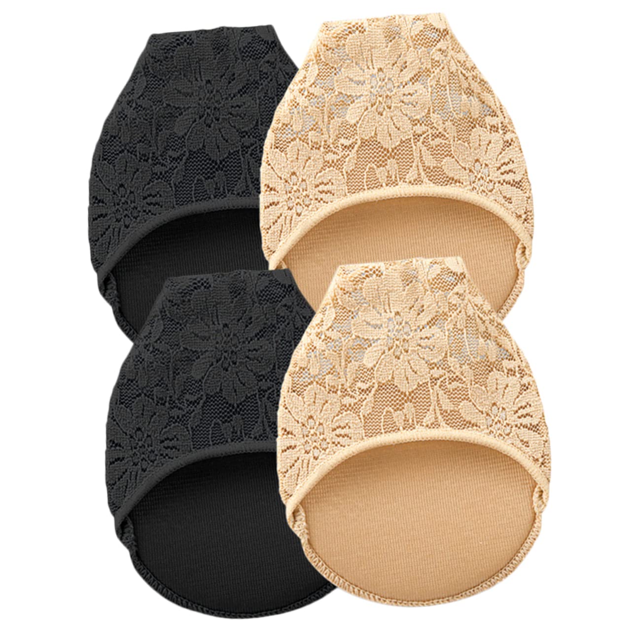 BESPORTBLE Invisible Socks for High Heels 2 Pairs Toe Spacer Socks No Show for Women Breathable Anti-skid Palm