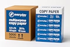 Multipurpose Copy Paper 8.5 x 11 Inch – 10 Ream Case (5,000 Sheets) – Bright White 20 lb Printer Paper for Office, School & Everyday Printing