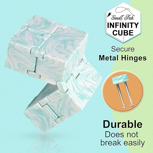 Miniatura 10 de SMALL FISH Fidget Infinity Cube  Cubo infinito de metal integrado que nunca termina, juguete sensorial infinito para aliviar el estrés y la