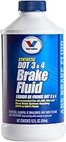 Valvoline DOT 3 & 4 Brake Fluid 12 oz Case of 12 - High Boiling Point for ABS, Drum & Disc Brakes