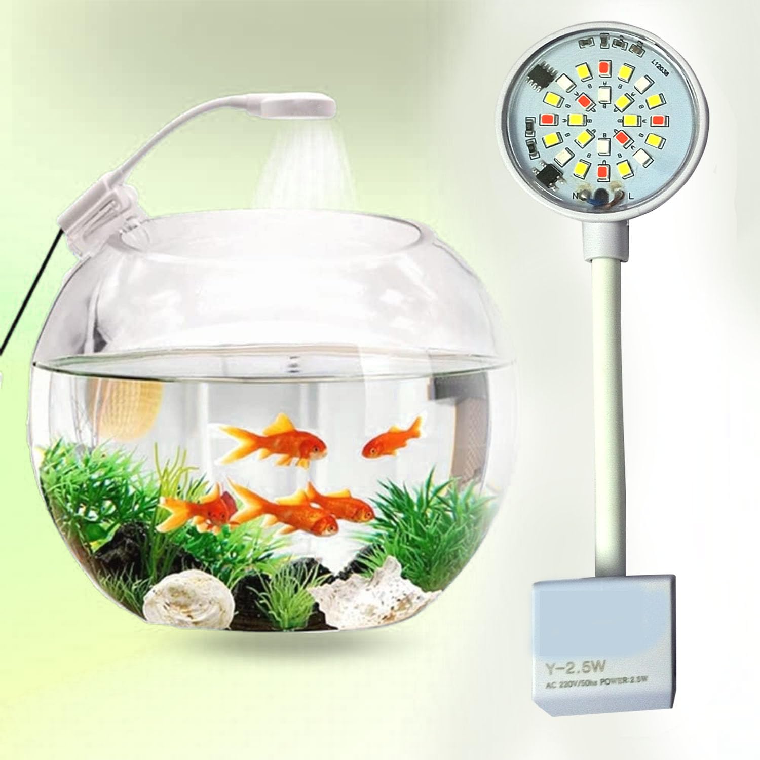 Smiling Pets Aquarium Light Fishbowl Mini Clip Light Professional High Brightness Energy Saving LED Aquarium Light for Aquarium Fishbowl Plants Terrarium Light with Switch to Color Change (B0CYLZJV98) Amazon Price History, Amazon Price Tracker