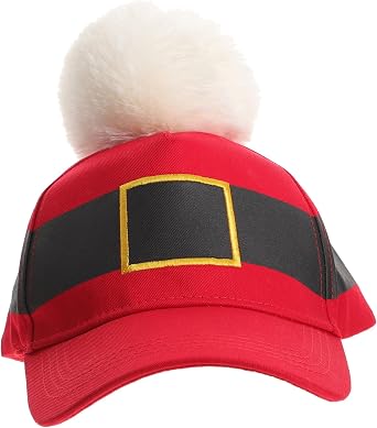 Funny Christmas Baseball Hat with Plush Stylish Festive Headwear for Women for Holiday Costumes and Parties