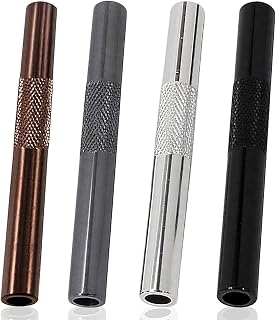 Lumi Zenva Tubo de Metal con Pajita Portátil Pajita de Viaje Reutilizable de Primera Calidad Paquete de 4 Tubo