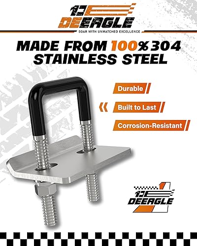 Miniatura 2 de DEEAGLE Tensor de enganche de acero inoxidable 304, estabilizador antitraqueteo para enganches de remolque de 1.25 a 2 pulgadas, reduce el