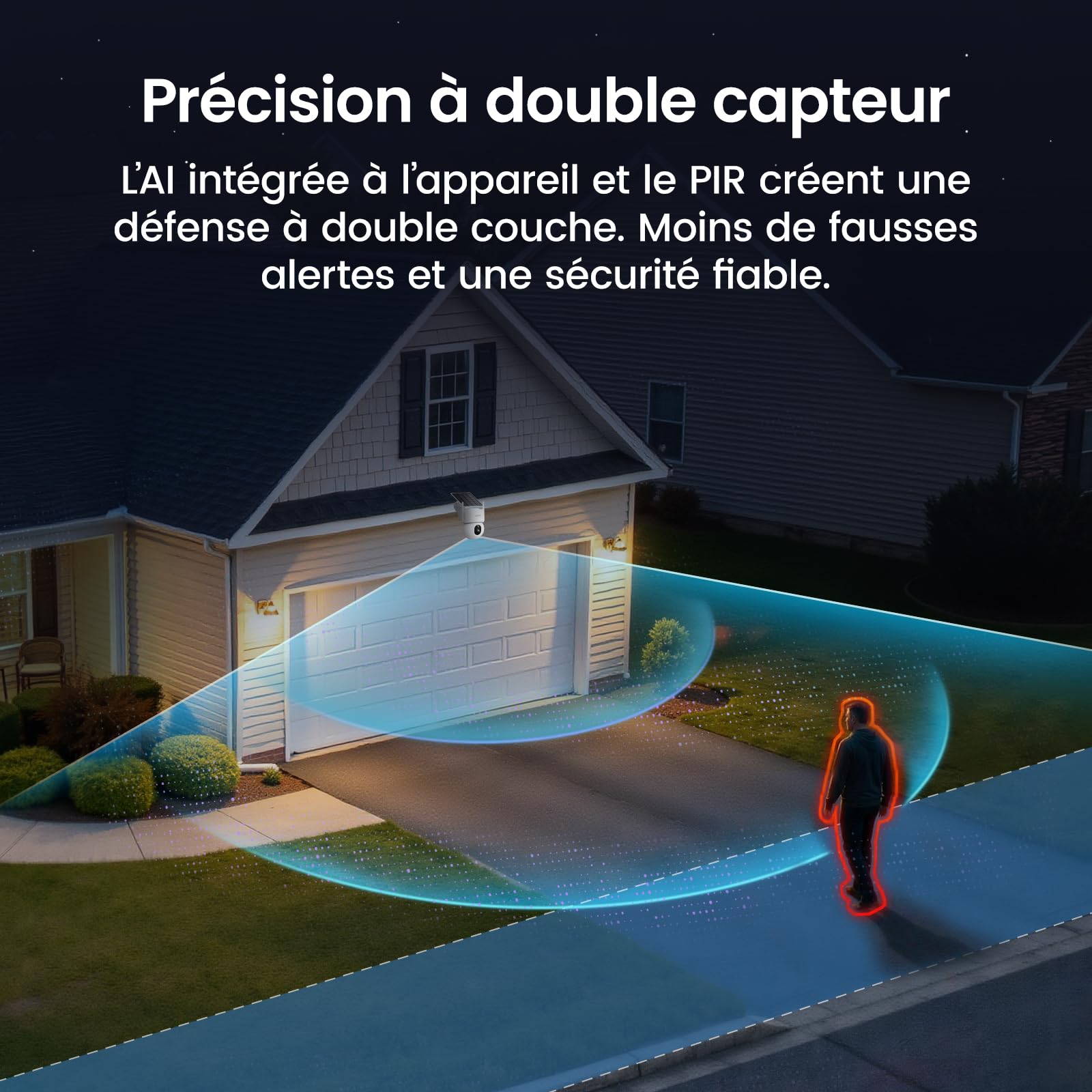 AOSU 4K D1 Max Caméra Surveillance WiFi Extérieure Sans Fil Solaire, 8MP UHD Kit 6 Caméras + aosuBase 2.0, Extensible à 1 to, 360° Pan/Tilt Suivi Automatique Détection PIR + IA Vision Nocturne Couleur
