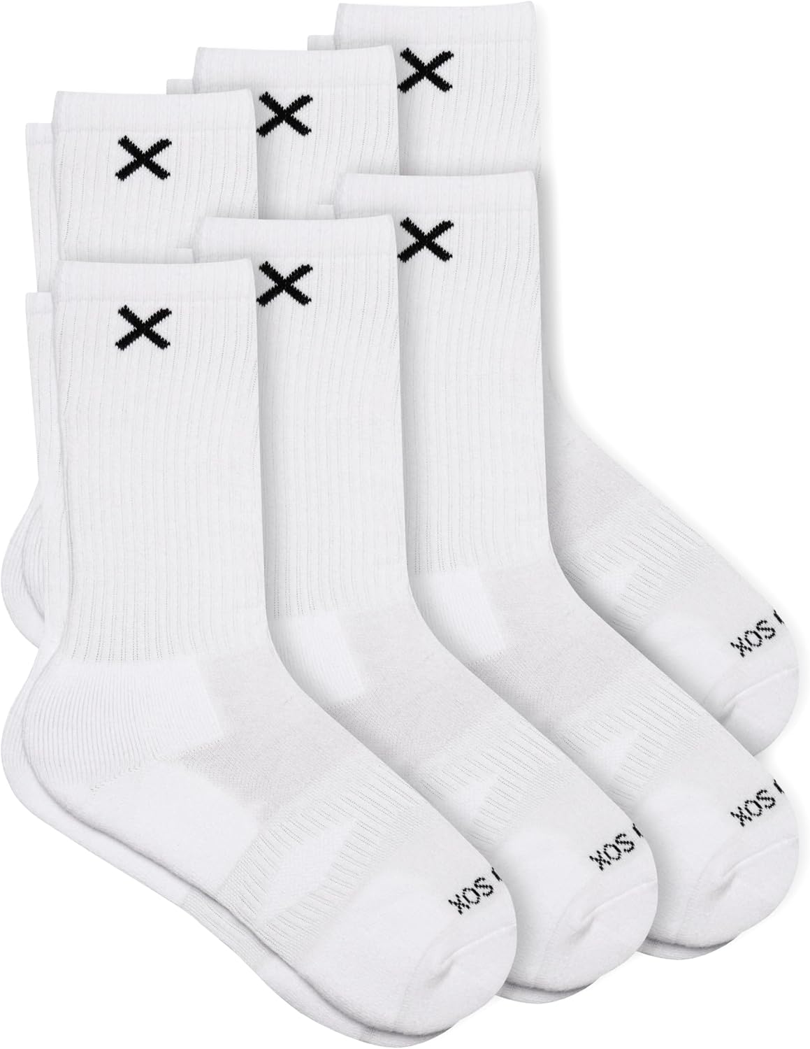 Odd Sox – BASIX – Crew Ankle Quarter Socks & No Show – Men Women & Kids – Black & White 6-Packs Everyday Comfort