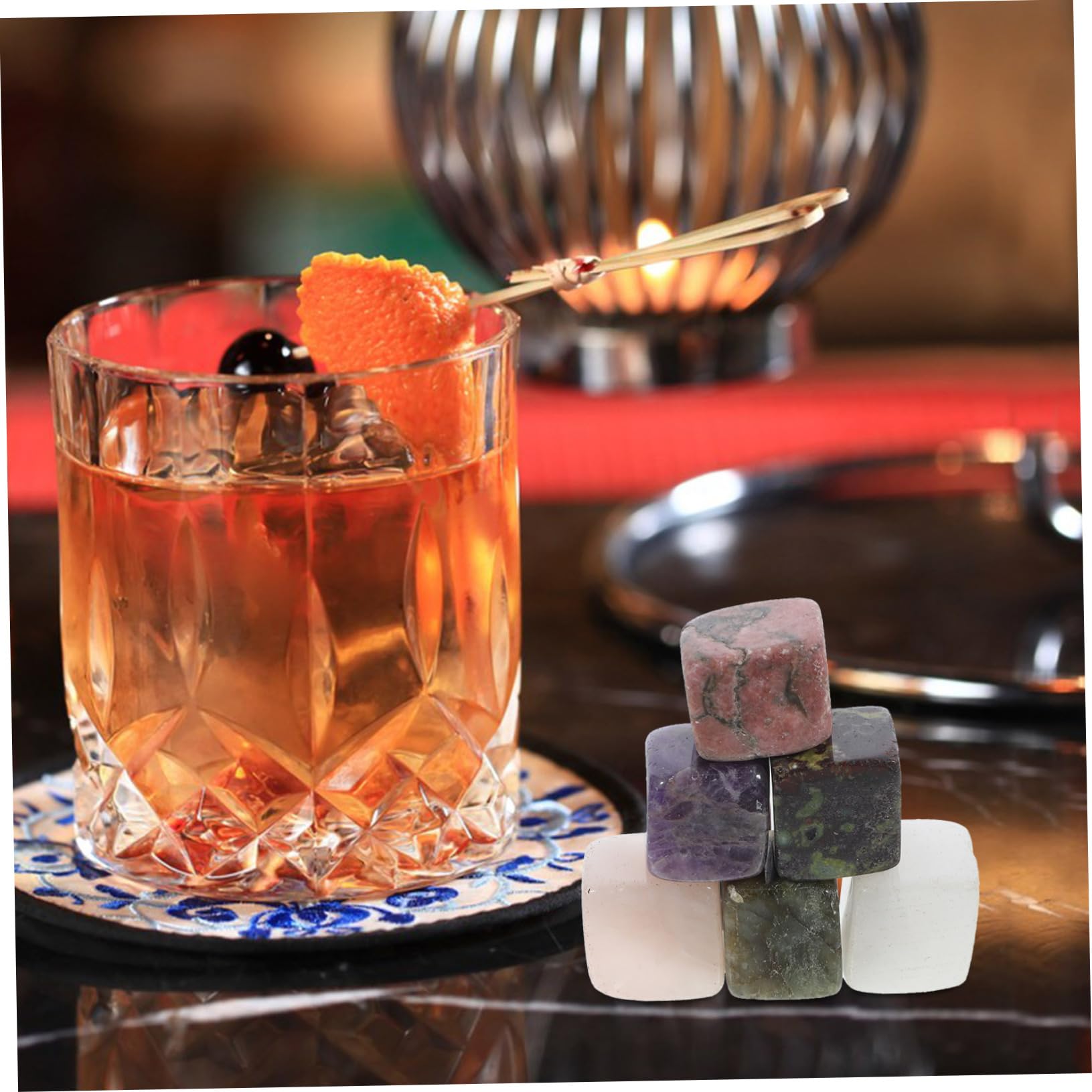 Set Regalo Whisky Con 2 Bicchieri Da 310ml E 4 Cubetti Riutilizzabili - Idea Regalo Uomo, Elegante Scatola - Foto 10