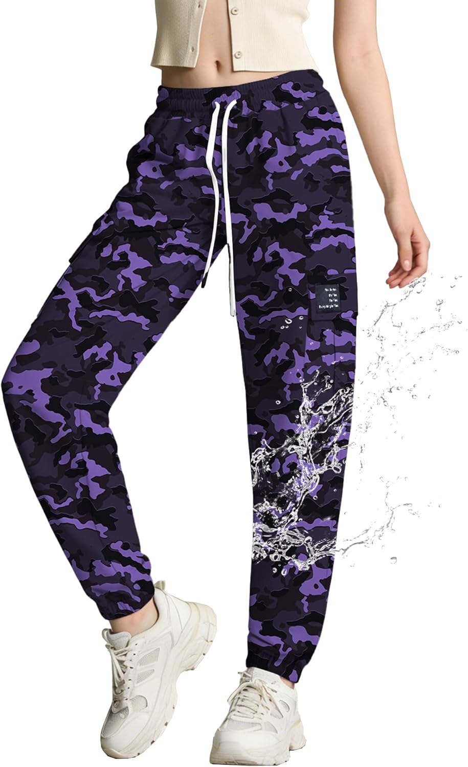 SANGTREE Hiking Pants Water Resistant Quick Dry Lightweight Golf Cargo Safari Joggers Pockets for Girls & Women