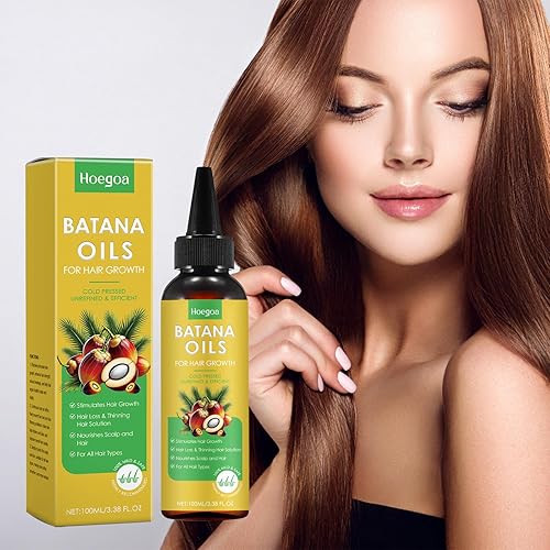 Miniatura 7 de Hoegoa Aceite de batana para el crecimiento del cabello, aceite de tratamiento capilar prensado en frío, nutre el cuero cabelludo, reduce la