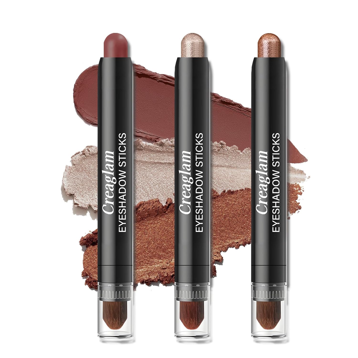 Creaglam Eyeshadow Sticks 3Pcs Set, Waterproof & Crease-Proof, Easy Blend