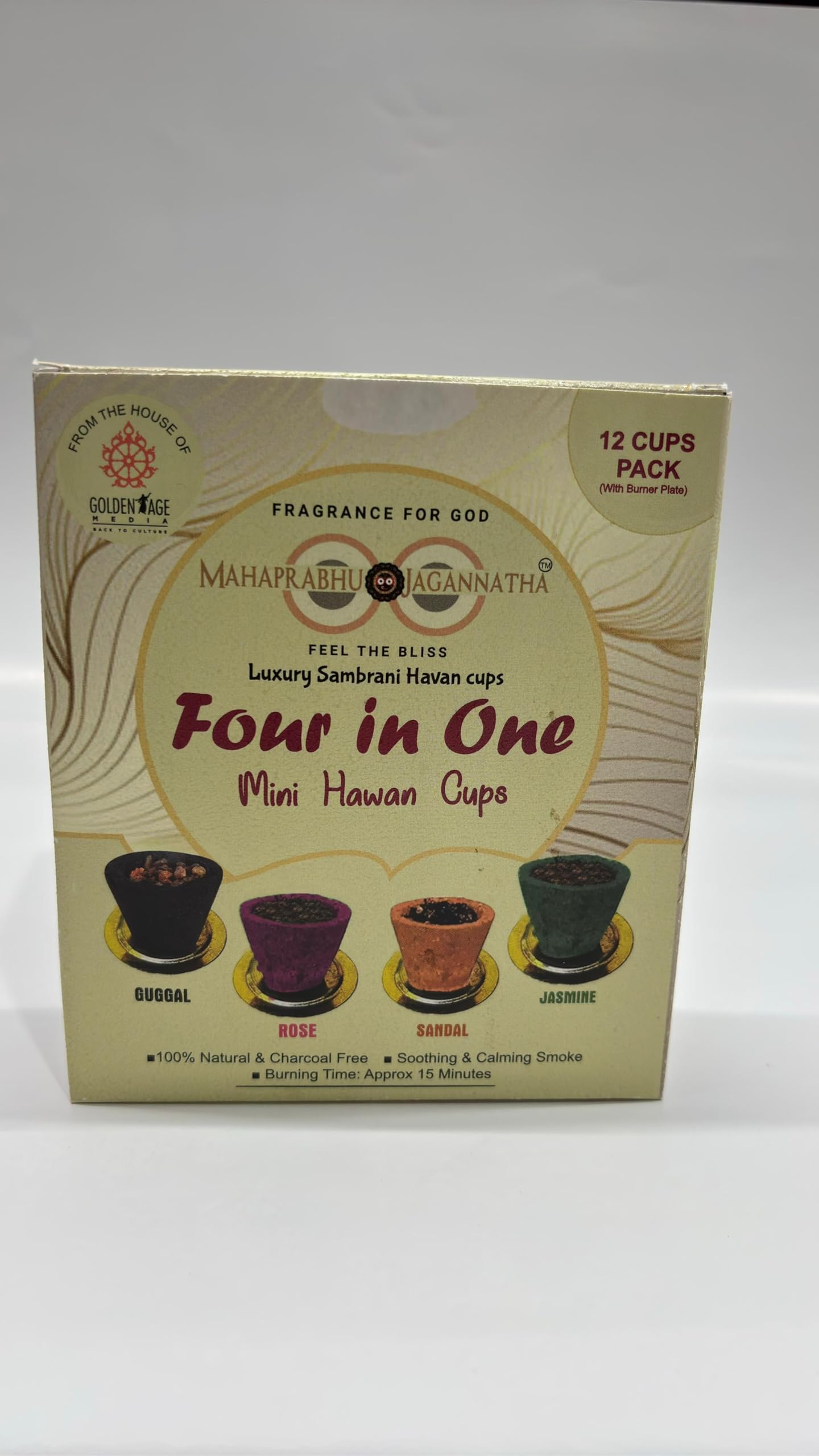 Four in One Mini Hawan Cups (Guggal, Rose, Sandal, Jasmine)-image-12