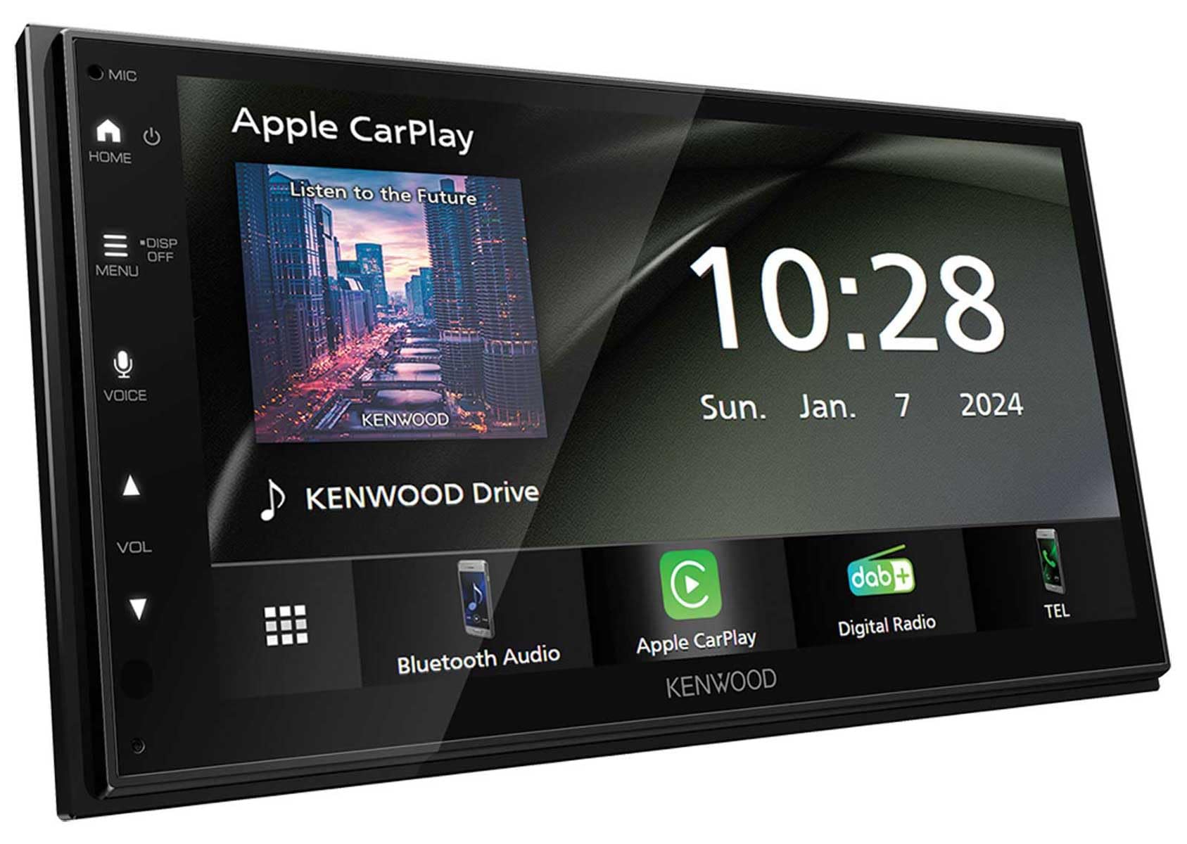 Kenwood DMX6523DABS AV sin Mecanismo 6,8" WSVGA, Dab+, CarPlay/Android Auto inalámbrico/con Cable, Duplicación inalámbrica bidireccional (2-Way), Bluetooth, Entrada para cámara de Marcha atrás