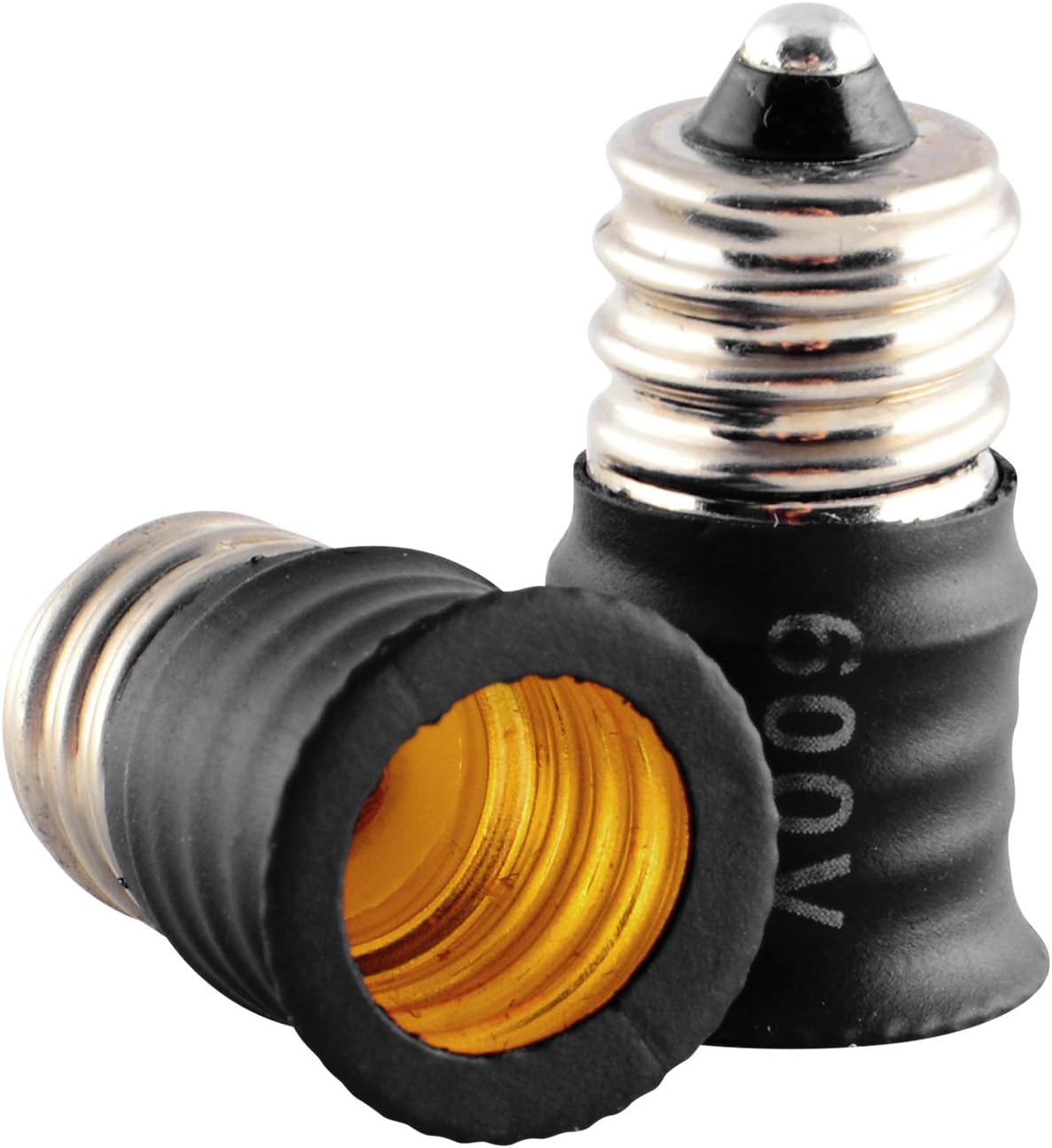 (5-pack) ABI Candelabra Light Bulb Base Extension E12 Socket Extender Adapter