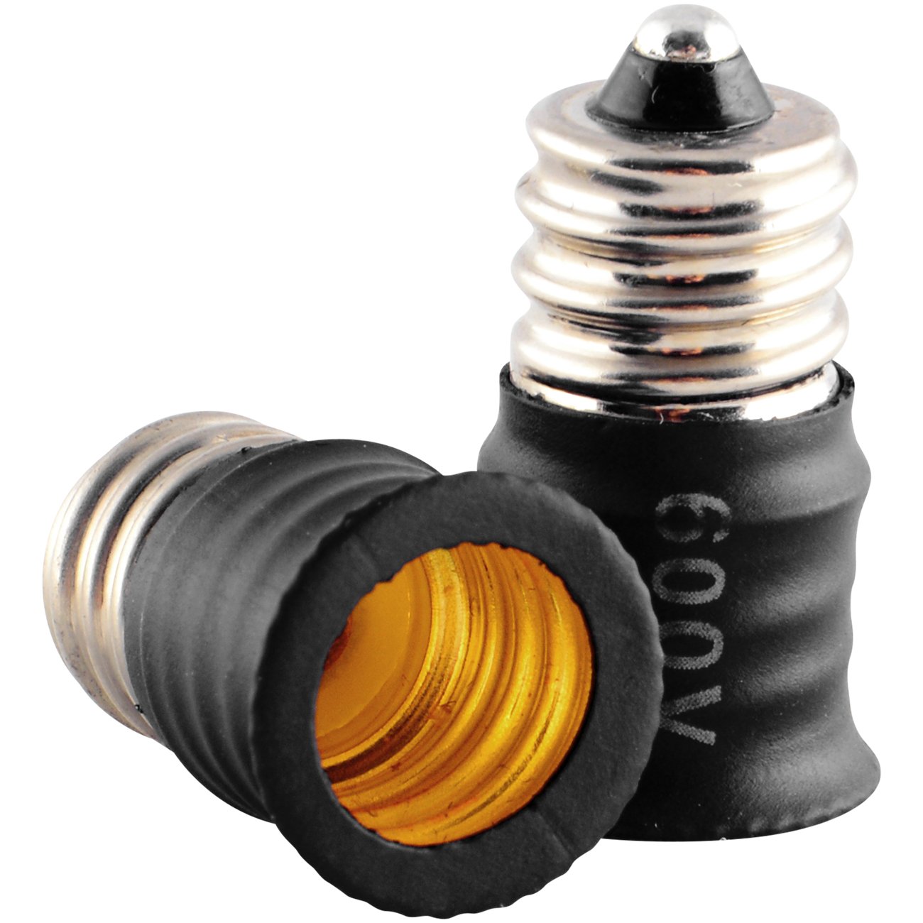 (5-pack) ABI Candelabra Light Bulb Base Extension E12 Socket Extender Adapter