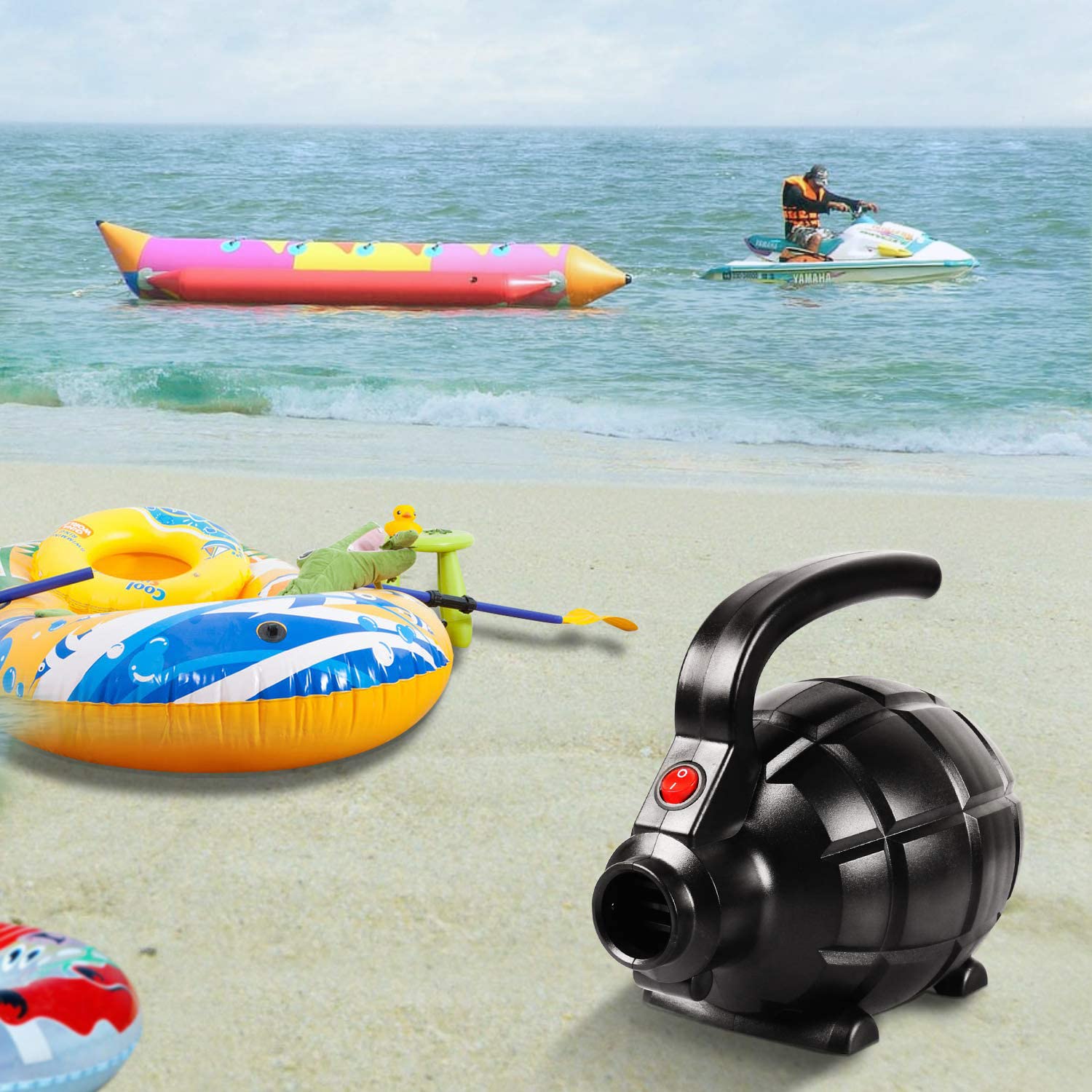 Amazon.co.jp: 電動エアーポンプ LUERME 空気入れ＆空気抜き両対応