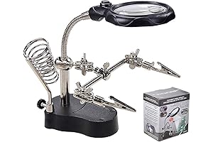 3.5X/12X LED Helping Hands with Magnifying Glass