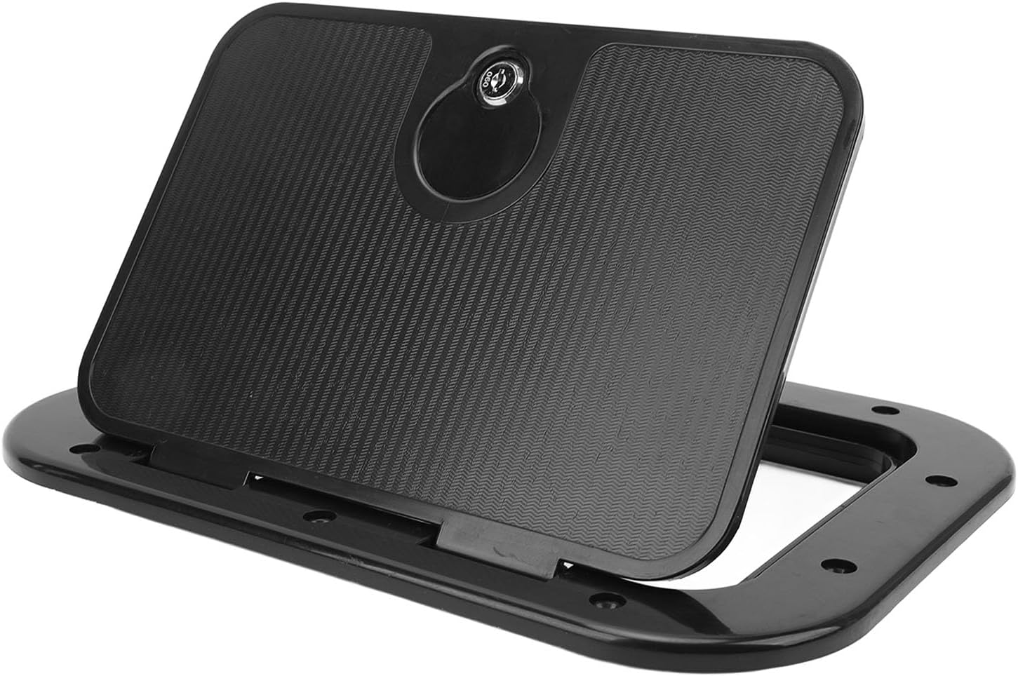 Boat Deck Access Hatch with Lid, Marine Deck Hatch, ABS Anti Aging Impact Proof Compartment Door with Lock, 90 Degree Opening for RV Trailer Yacht