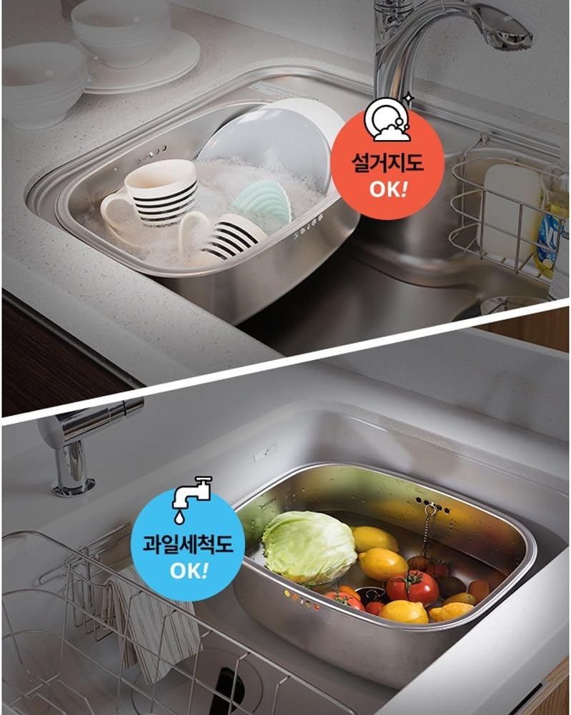 Multi Use Stainless Steel Kitchen Sink Bowl Basket