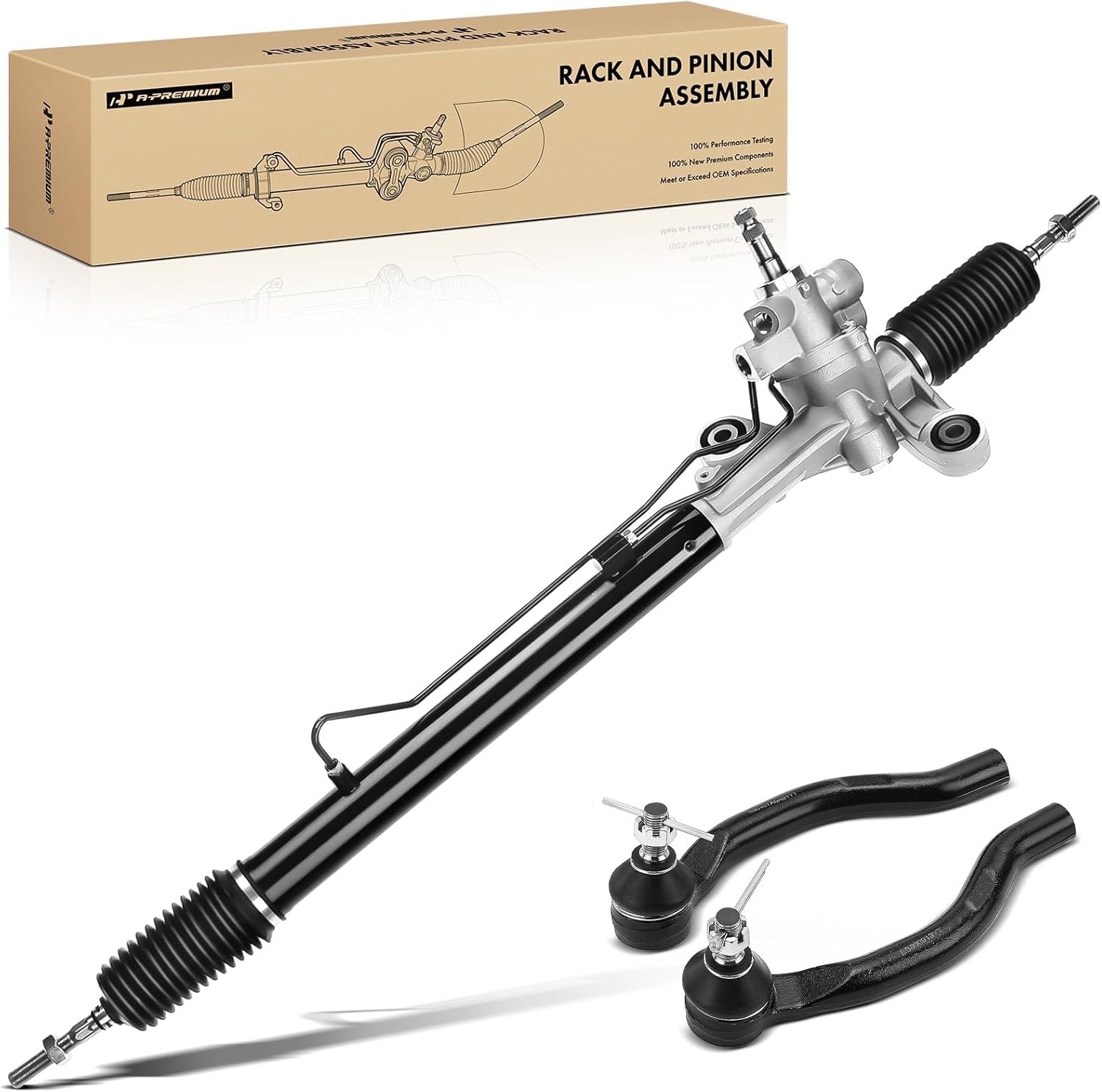 A-Premium Rack and Pinion Steering Kit with Outer Tie Rods for Honda Accord 2008–2012