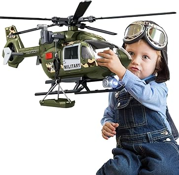 Green Military Big Helicopter Toys,Army Toys with Lights & Sounds,Birthday Gift for 2 3 4 5 Years Old Boys and Girls