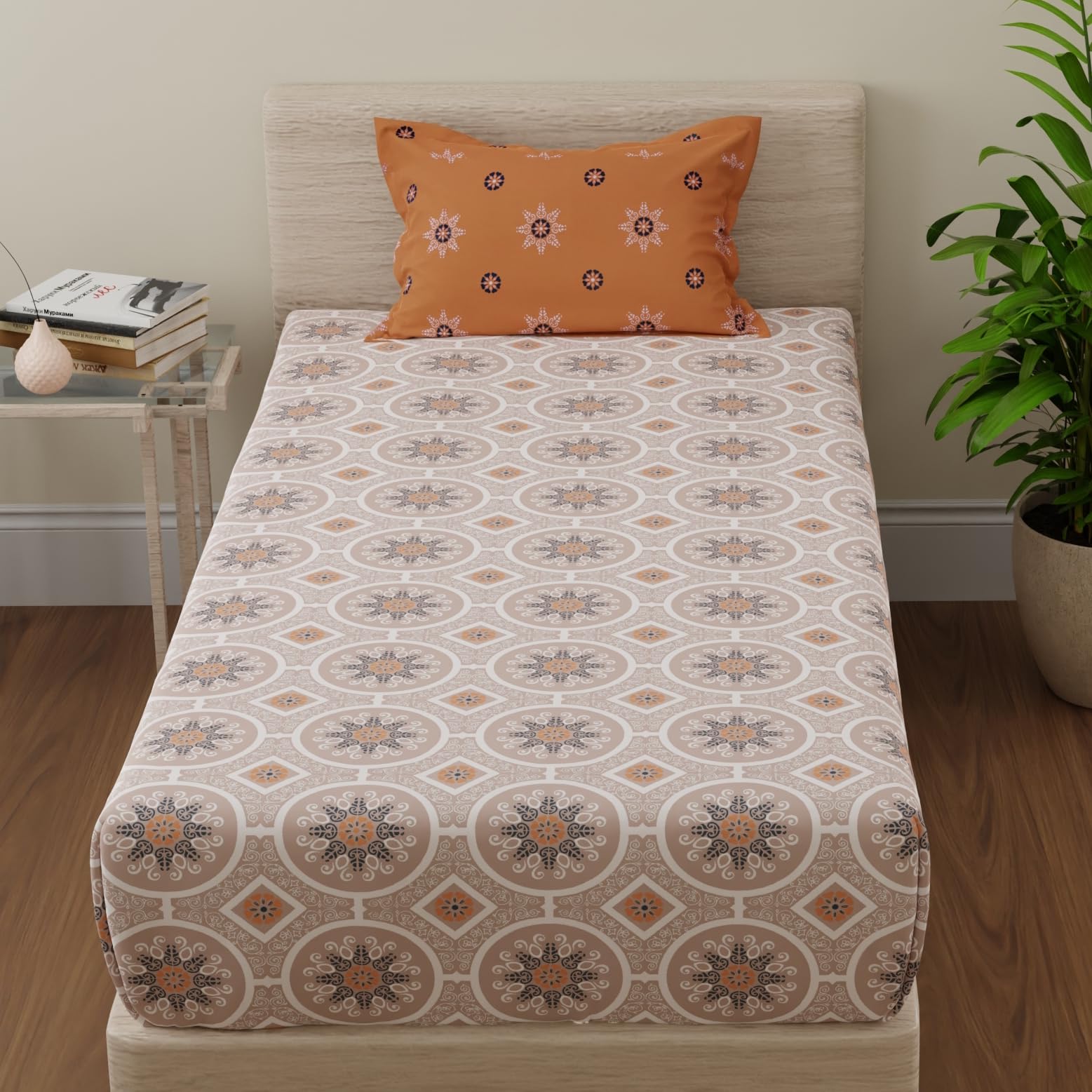 HUESLAND Mandala Bedsheets - Queen Size Cotton -25