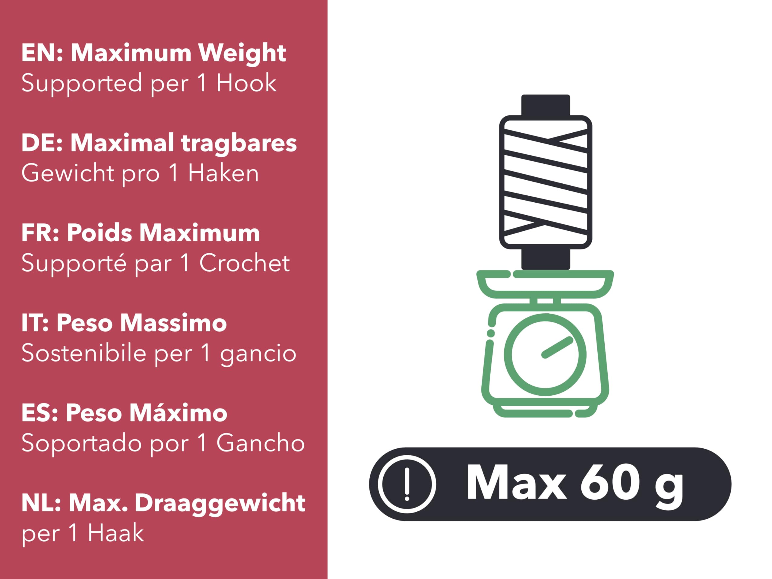 3DP Skadiken A01 – Set 20x Ganci Porta Spolette Cucito, compatibili con Pannello SKADIS. Porta Bobine e Porta Rocchetti di Filo Macchina per Cucire