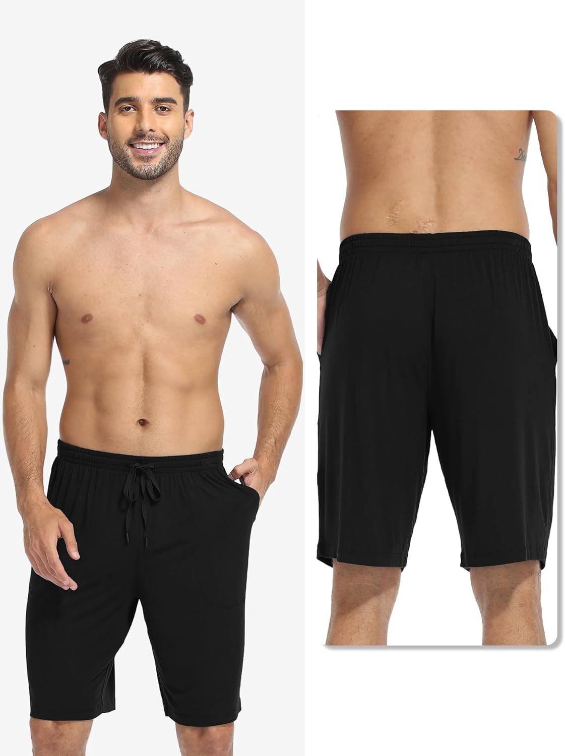 COLORFULLEAF Men's Pajama Shorts Soft Lightweight Sleep Shorts Comfy Lounge Pants with Pockets 2 or 3 Pack - Image 3