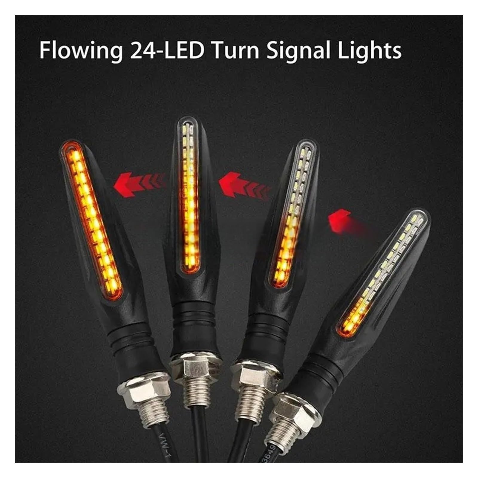 Indicatori di direzione a LED per moto a 24 LED Indicatoris Motos