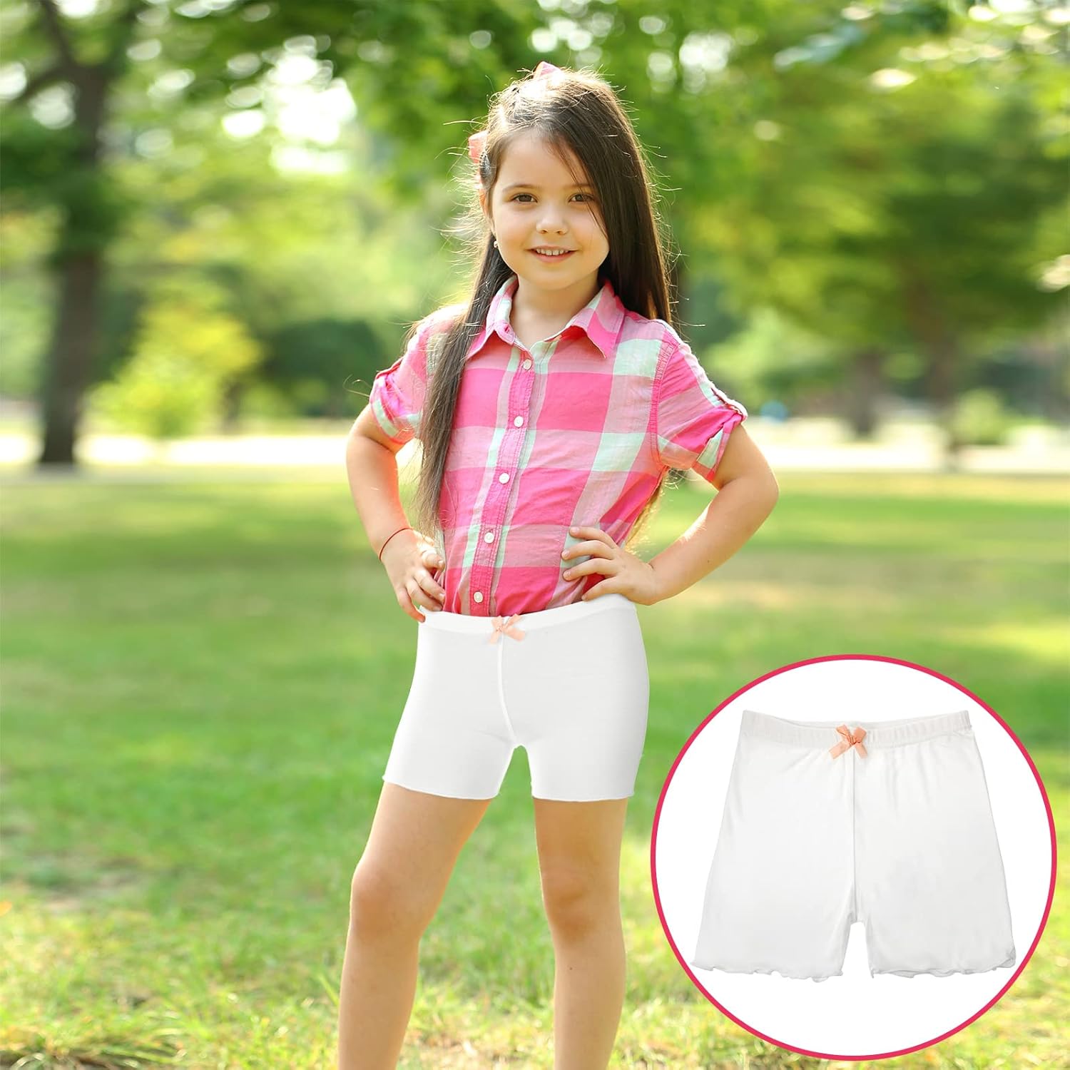 SATINIOR 8 Packs Girls Bike Shorts Girl's Breathable and Safety Dance for Under Dress Sports 5-8 Years Mixed Colors, Medium : Clothing, Shoes & Jewelry