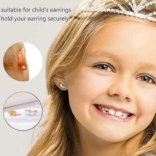 Miniatura 3 de AoedeJ Espalda de acero inoxidable para pendientes de oro para pendientes de rosca en la parte trasera de los pendientes Reemplazos de pendientes