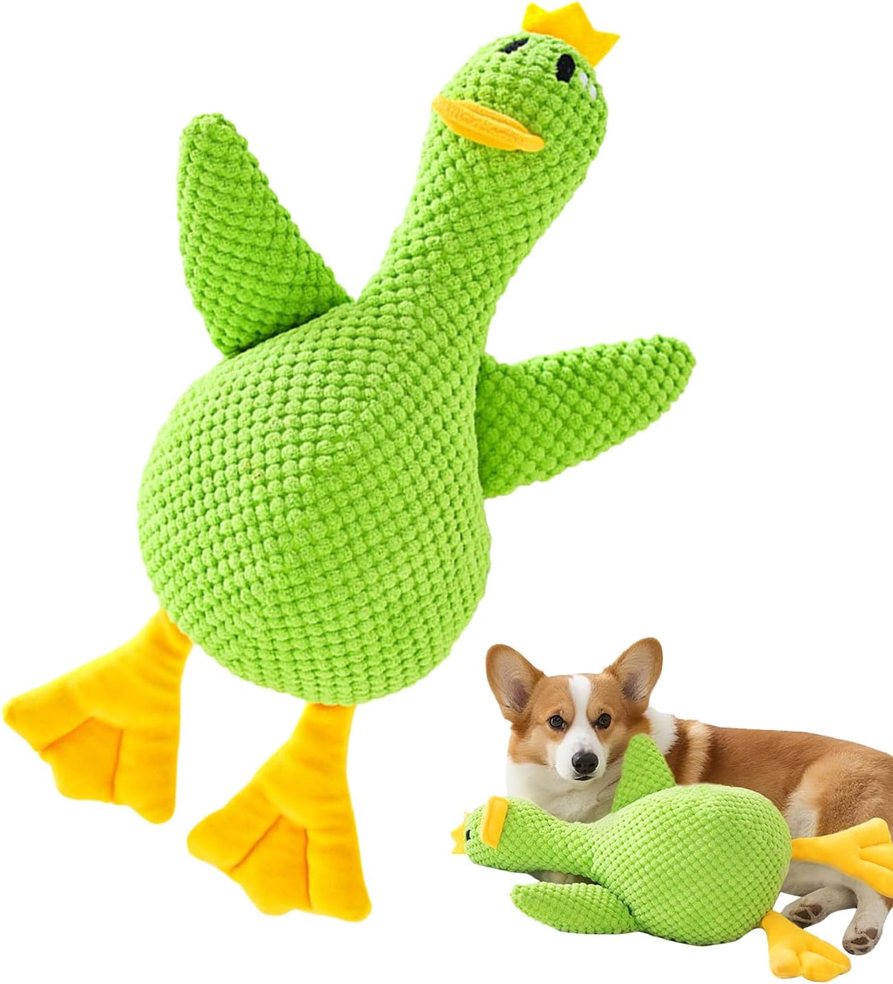 Calming Duck Toy,Stuffed Duck Dog Chew Toys - Squeaky Interactive Game Pillow for Indoor Play Travel Puppy Teething Crate Time Separation Stress Quiet Time Sleep Aid 9 71FDiWyBMKL. AC SL1500