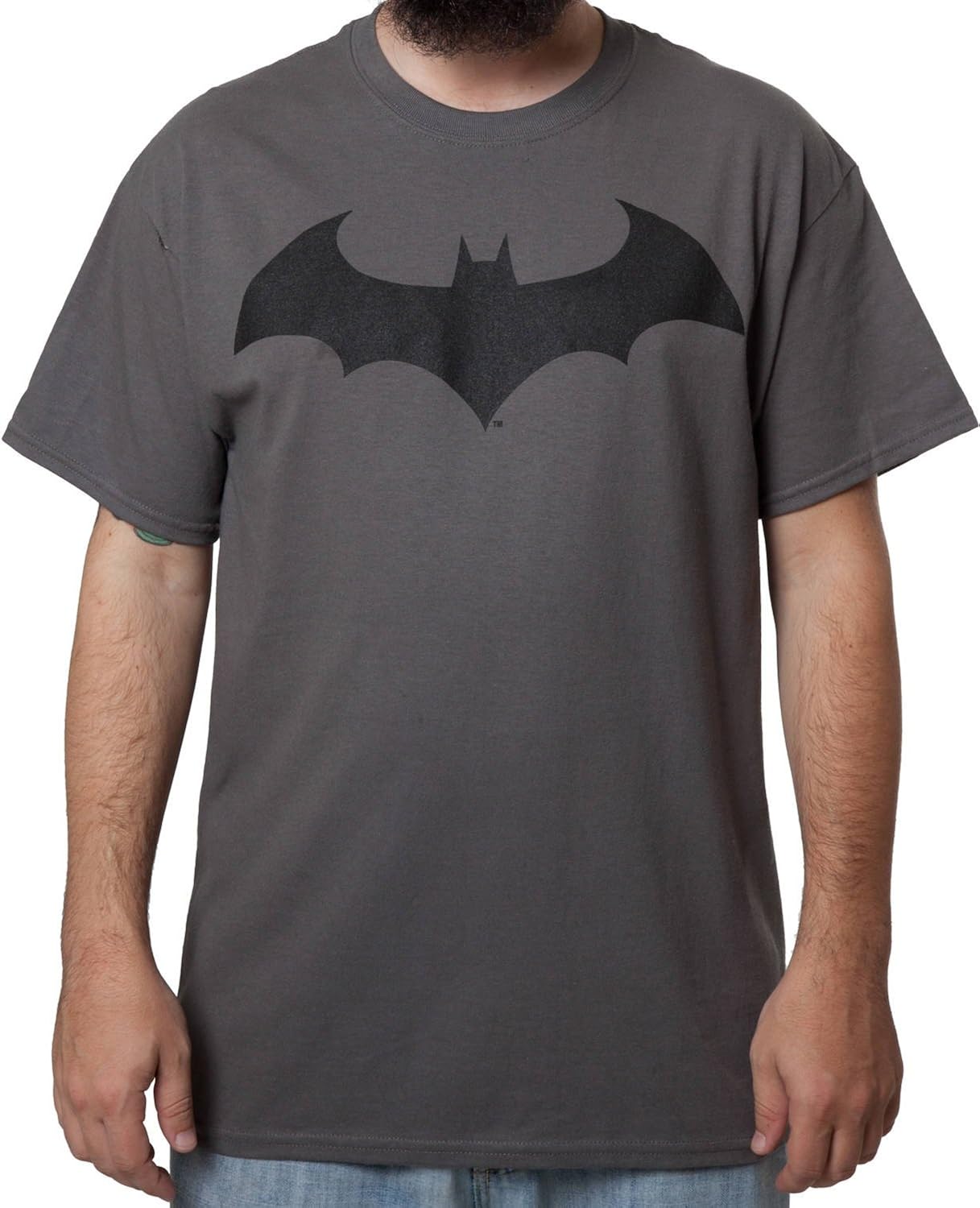 DC Comics Batman Bat Fly Charcoal Tee Shirt T-Shirt