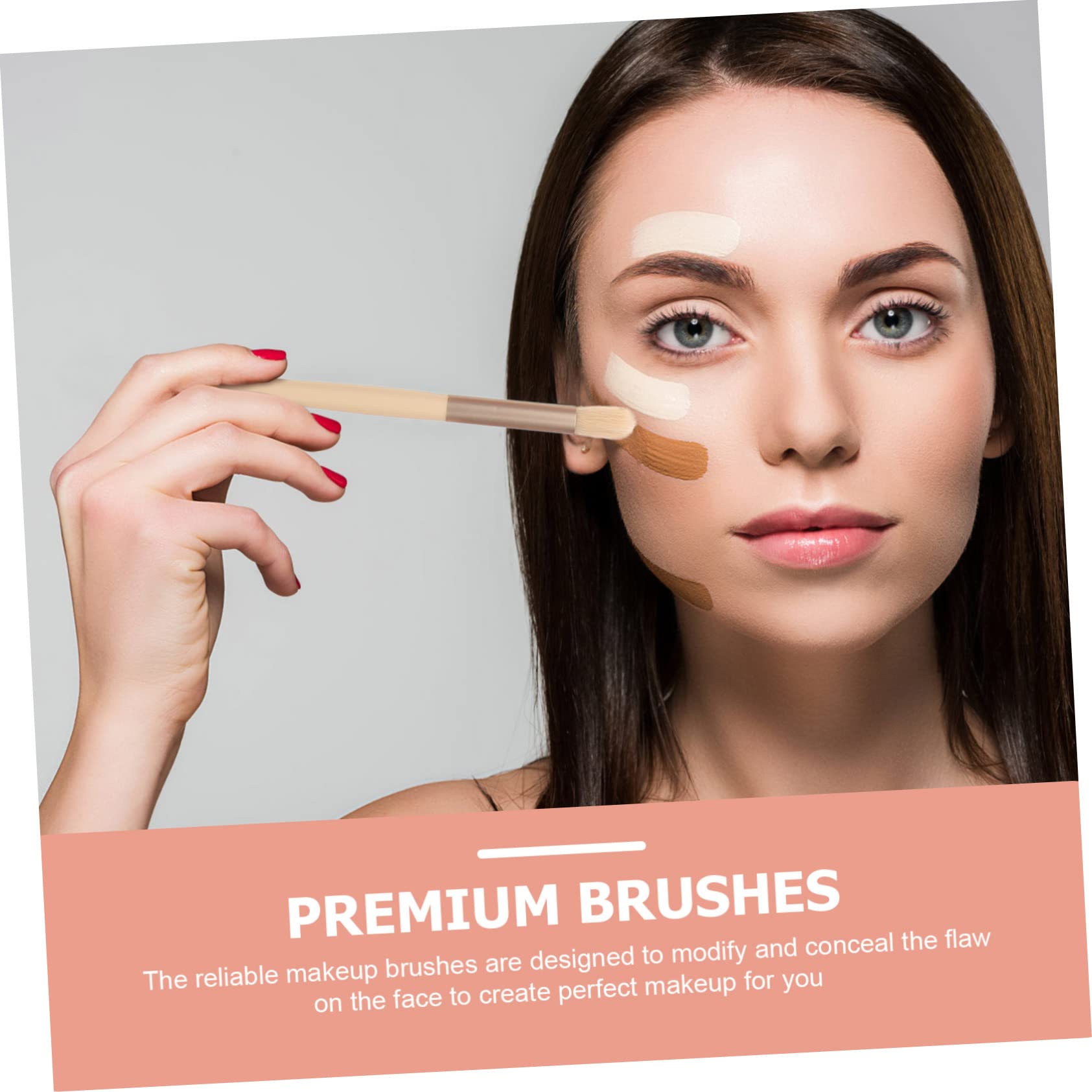 FRCOLOR 5sätze Teiliges Mini-make-up-pinselset Mit Holzgriff Tragbare Kosmetikwerkzeuge Für Foundation Concealer Und Lidschatten Für Und Make-up-enthusiasten