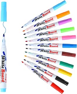 VEYLIN Whiteboard Markers,12 Piecs Magical Floating Ink Pen Whiteboard Pens Dry Erase Marker Pens, Fine Tip Colour Whiteboard Pen for Kids