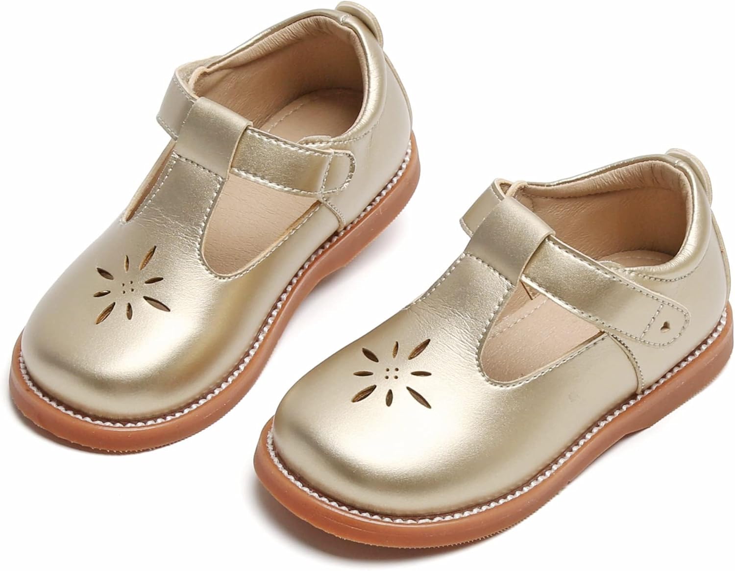 Kolan Todder Little Girls Oxford Shoes Mary Jane T-Strap School Uniform Party Dress Flat Shoes