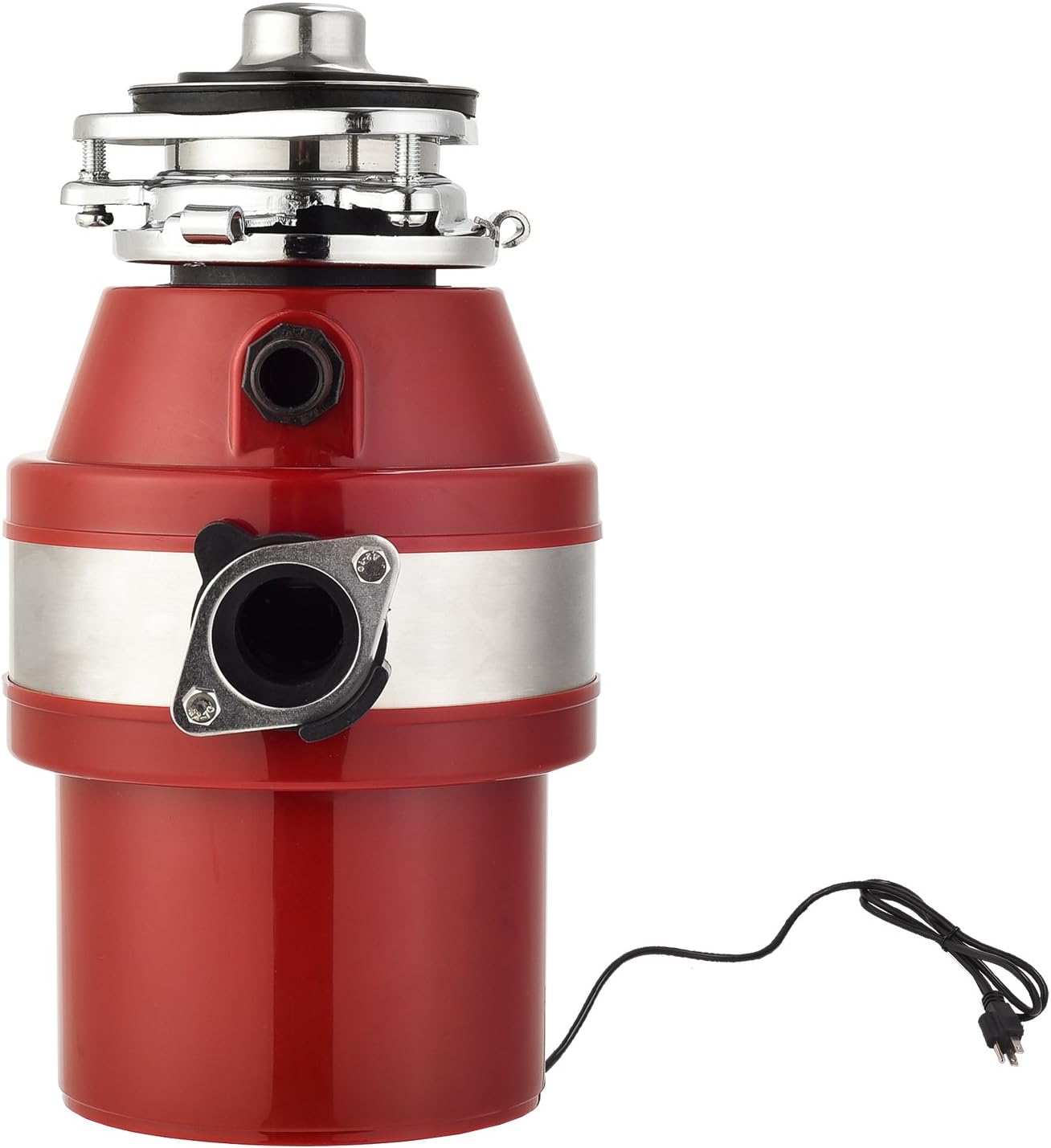 KUPPET Garbage Disposal, Garbage Disposal with 1/2 HP Household Food Waste Garbage Disposal Continuous Feed with Power Cord 3 Level of Grinding 2600 RPM (Red)