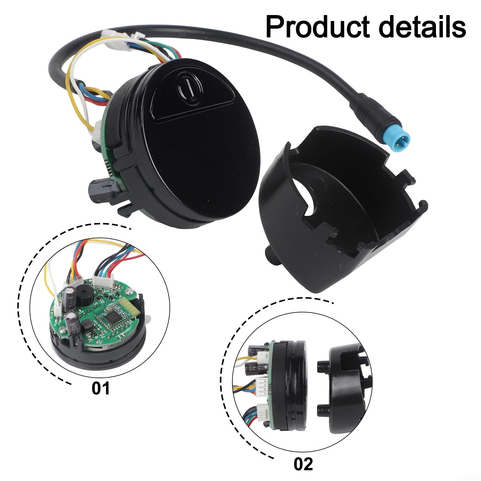 Módulo de tablero compatible para patinete eléctrico Ninebot ES2 ES3 ES4 con pantalla y cableado