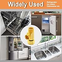 Vista 6 de Válvula Add-A-Tee de tope angular de latón, entrada de compresión de 3/8 pulgadas x salida de 3/8 pulgadas, paquete de 4