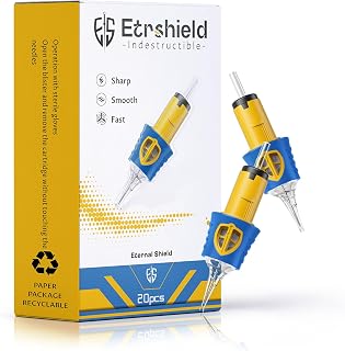 ES Shield Tattoo Needles Cartridges 1209RS, Silicone Grip, 20PCS