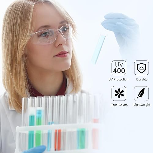 Miniatura 5 de Salfboy Anteojos de seguridad para hombres y mujeres, ANSI Z87.1, anteojos de seguridad a granel con protección UV resistentes a los arañazos, 10