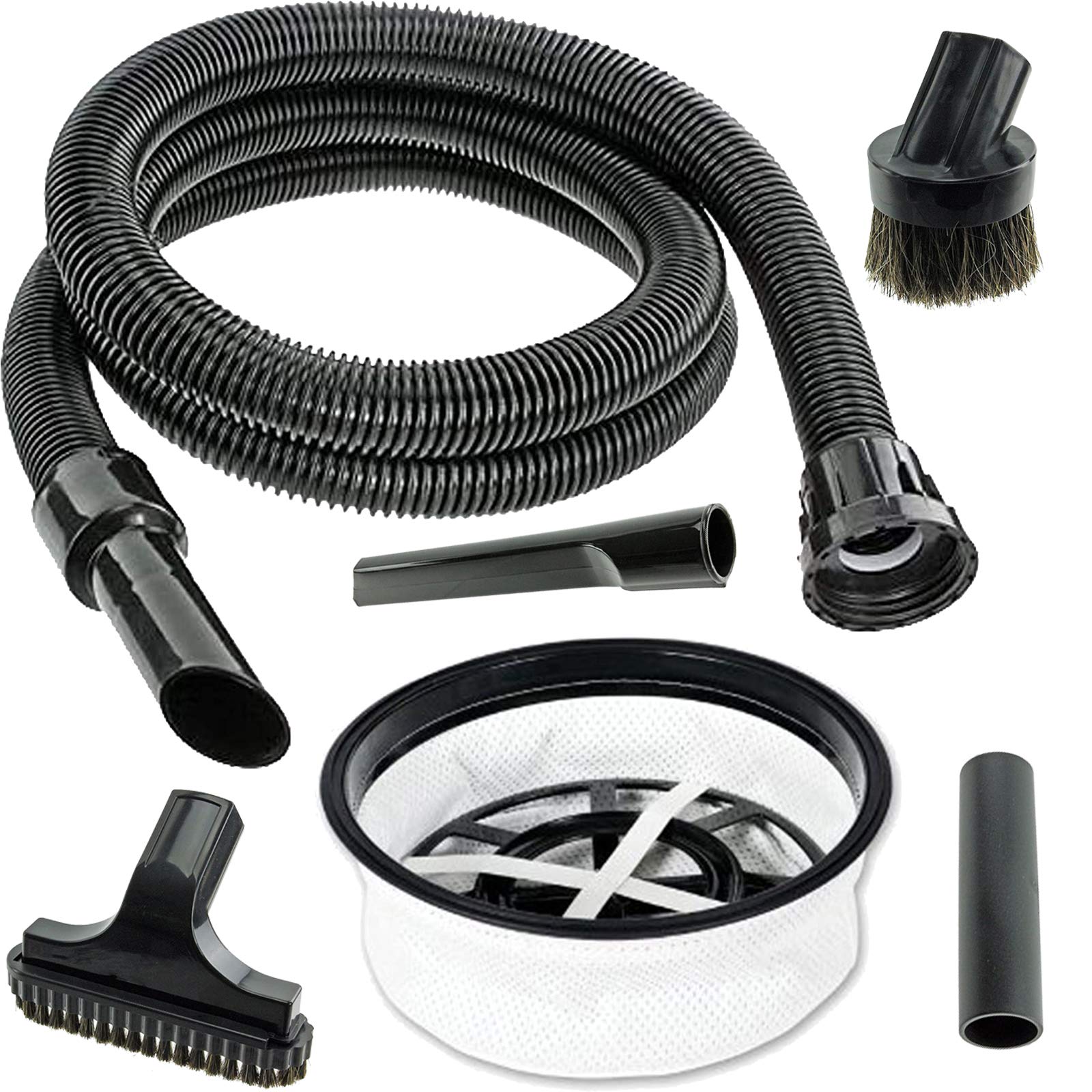 SPARES2GO 2.5m Hose with Swivel Cuffs + 12" Filter + Tool Kit Compatible with Numatic Henry Hetty James Basil Vacuum Cleaner