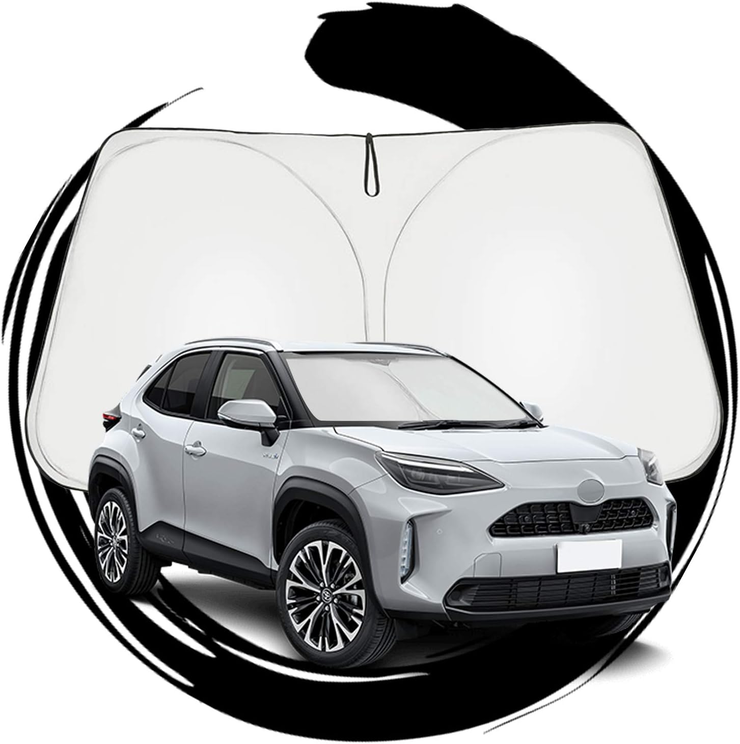 Amazon Ruiya 新型 トヨタ ヤリスクロス 専用 サンシェード フロントガラス用 パラソル 車用サンシェード Uvカット 日よけ 車中泊 折り畳み式 カスタムパーツ サンシェード 車 バイク