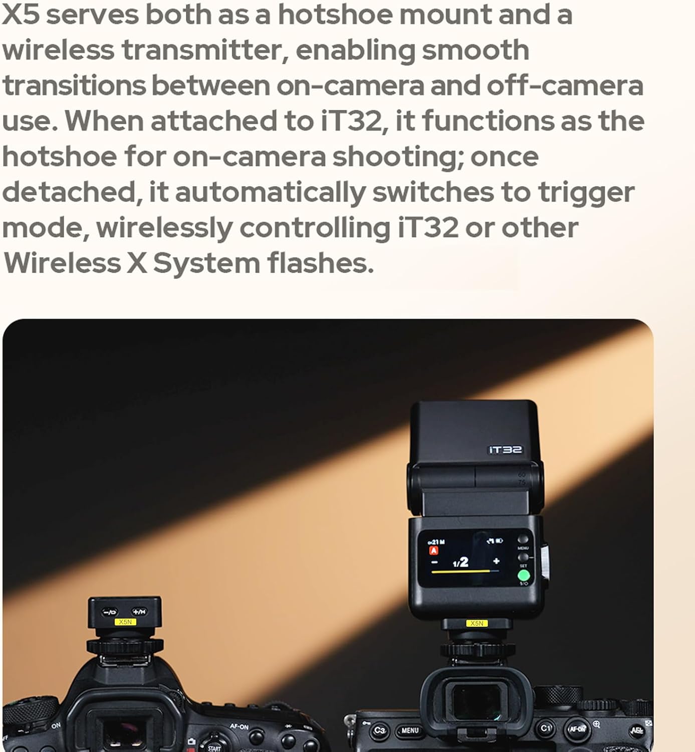 GODOX IT32 TTL Speedlite Camera Flash with X5N Wireless Trigger - 1/8000s HSS GN18 for Nikon Cameras, 1.5s Recharge Integrated LED Light with Soft Diffuser & Magnetic Filter