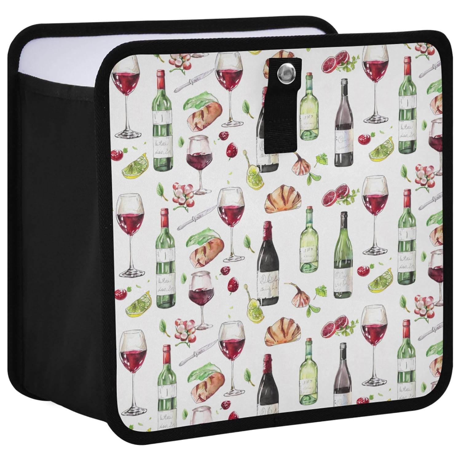 Wine Glass Champagne Bottles Car Trash Can, Foldable Hanging Car Trash Bag, Small Waterproof Car Accessories Garbage Bin