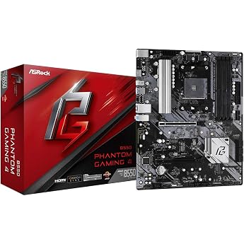ASRock Compatible with AMD Ryzen 5000 Series (Socket AM4) B550 Chipset ATX Motherboard [Domestic Authorized Dealer] B550 Phan