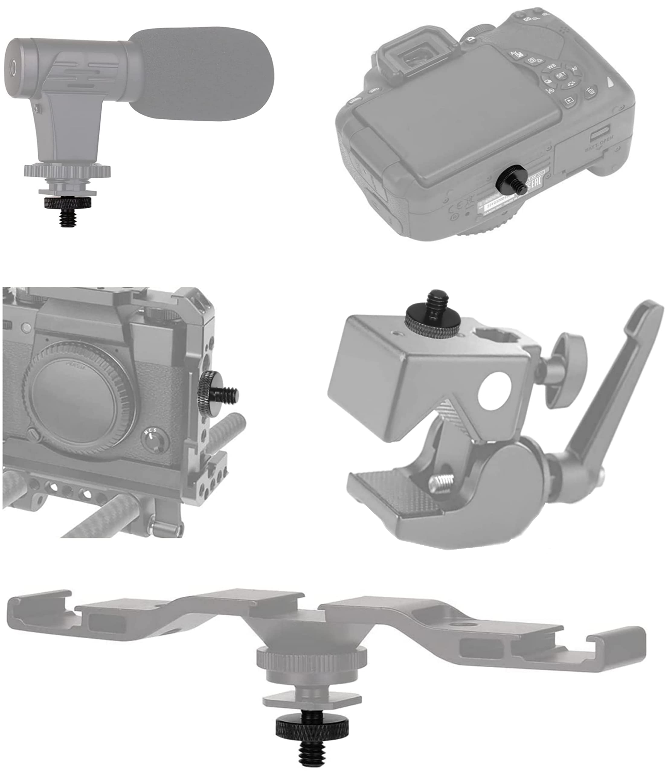 Amazon | カメラ ダブルヘッドスタッド 三脚 スタンド 雲台 ネジ