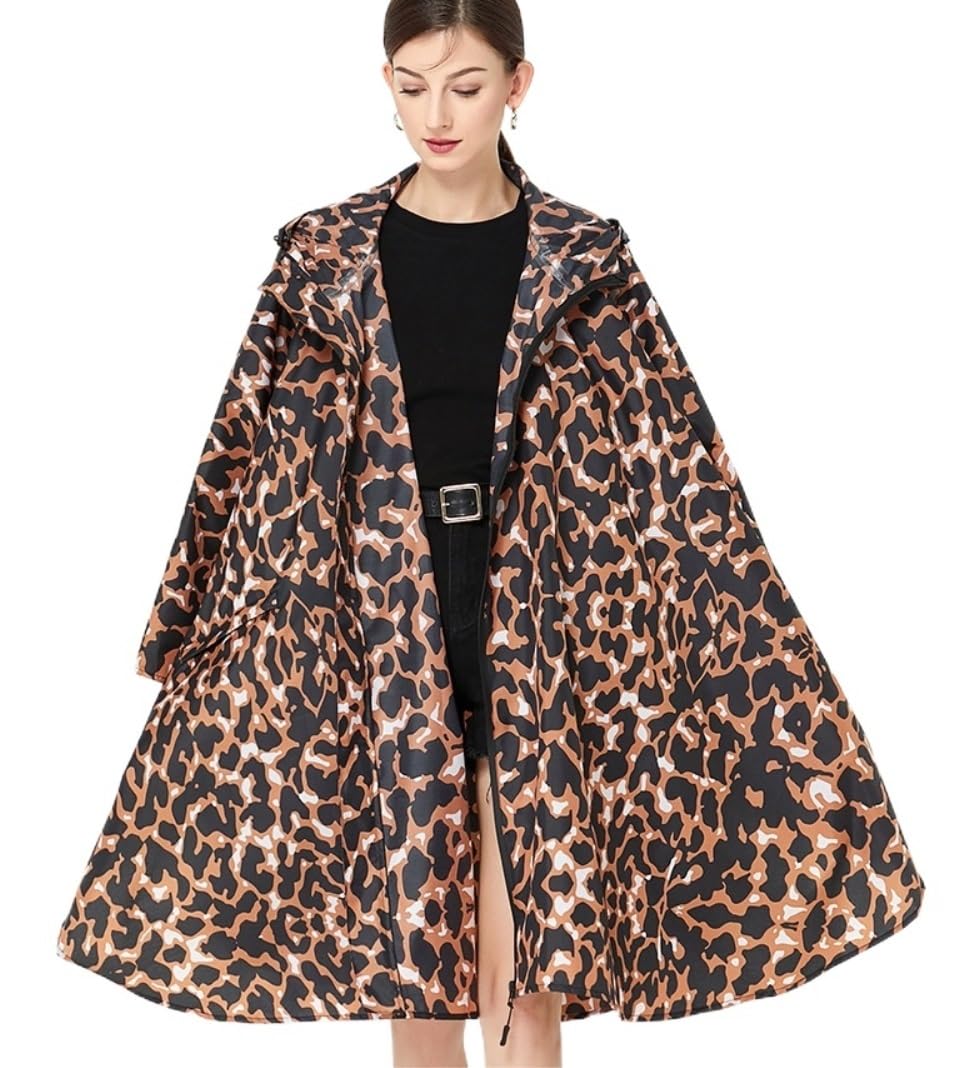 Chubasquero Chubasquero Impermeable para Mujer, Ropa Impermeable para La Lluvia, Abrigo para La Lluvia para Exteriores, Poncho, Chaqueta, Capa Ponchos De Lluvia Impermeables(B,Large)