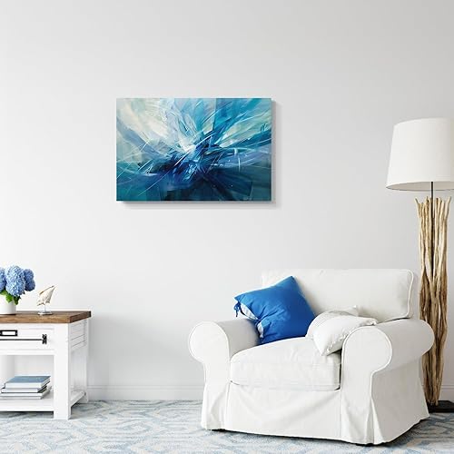 Miniatura 105 de Lienzo artístico para pared, pinturas de arte abstracto, fantasía azul, grafiti colorido sobre fondo blanco; decoración artística moderna para sala