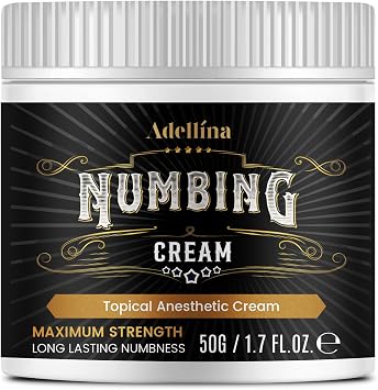 Adellina Numbing Cream Maximum Strength Long Lasting Extra Relief with Arnica and Emu Oil 1.7 OZ